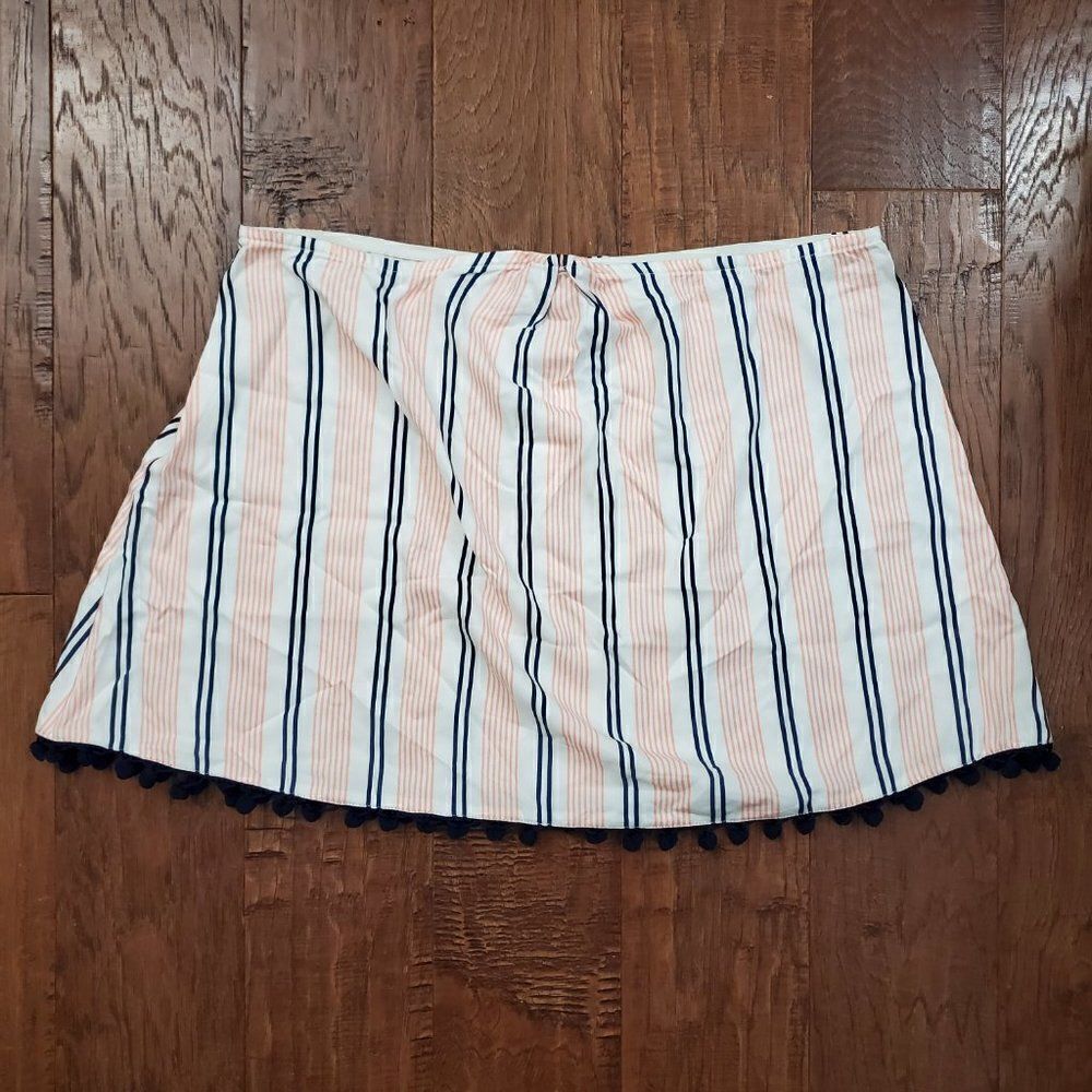 BB Dakota Mini Skirt Ivory Striped M NWT